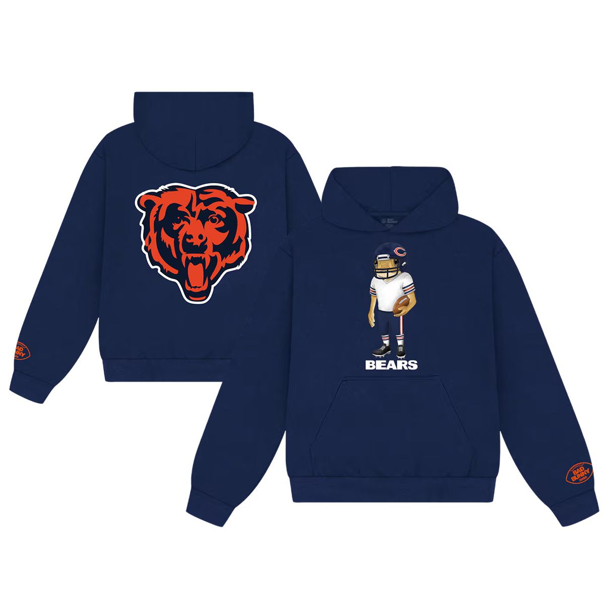 Men 2026 NFL Chicago Bears hoodie blue 0011->chicago bears->NFL Jersey